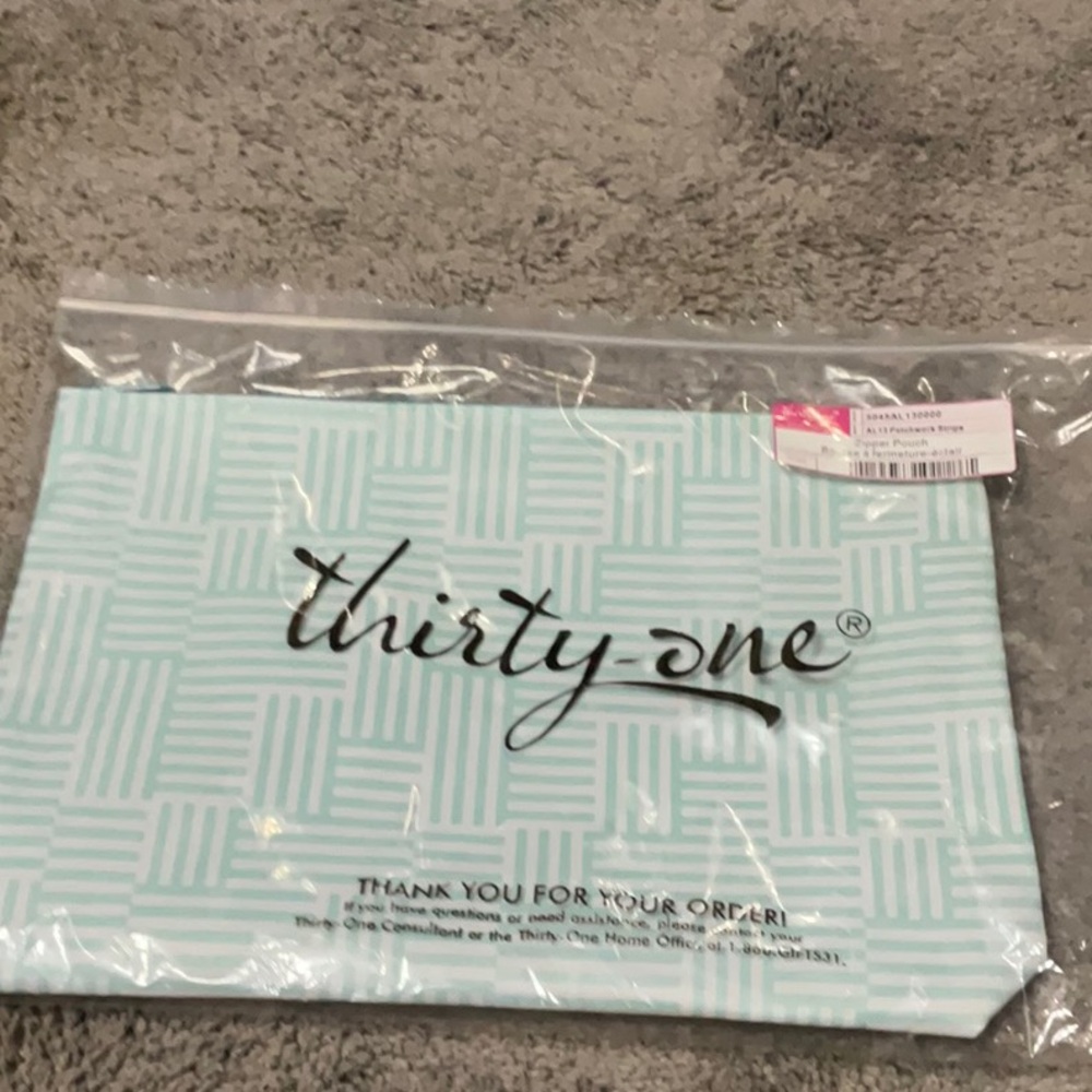 Thirty-One Aqua Patterned Bag